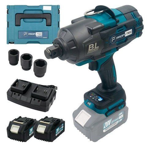 Аккумуляторный ударный гайковерт PROFI-TEC PTW2100BL POWERLine с АКБ 2шт-20V 4.0 Aч 2100 Нм 005909 фото