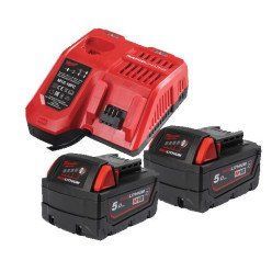 Комплект для електроінструменту Milwaukee M18 NRGCR-502 В5 Li-Ion 18 V 2 шт.-5 Ah з/у M12-18FC 4932479831 VSE фото