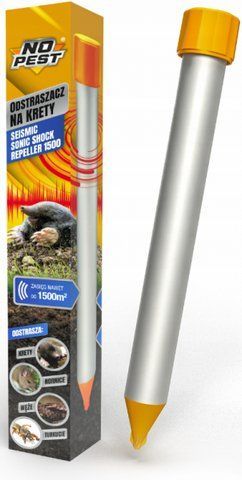 Вибрационный ультразвуковой отпугиватель кротов, крыс и мышей NO PEST Sonic Shock Repeller 1500 1123 фото
