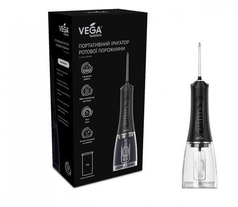 Портативний іригатор ротової порожнини Vega VT-1500B акумуляторний VT-1500W фото