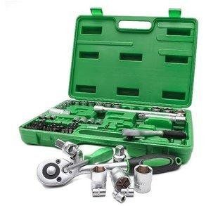 Набор инструментов 72 предметов, торцевые головки 1/2", 1/4", набор бит INTERTOOL ET-6072SP VSE ET-6072SP VSE фото