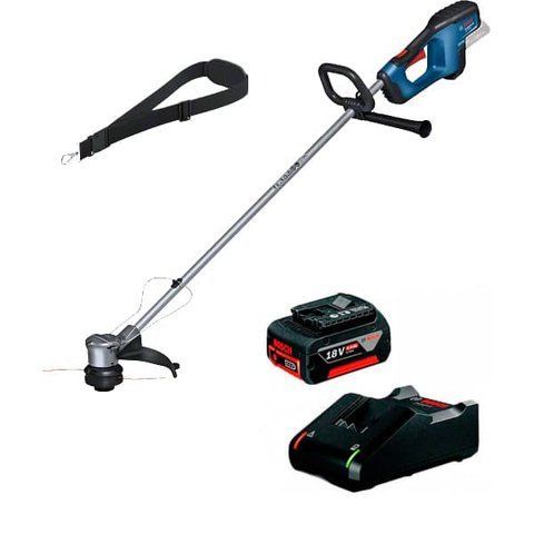 Профессиональный аккумуляторный триммер Bosch GFR 18V-33 Professional c АКБ 18V 4.0Ah+ЗУ 06008D0000+1600A01B9Y фото