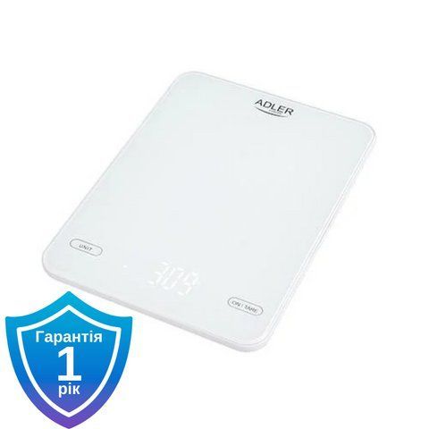 Ваги кухонні Adler AD 3177 білі USB 5903887808606 фото