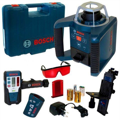Профессиональный ротационный лазерный нивелир Bosch Professional GRL 300 HV в чемодане с приемником LR1 0601061501 фото