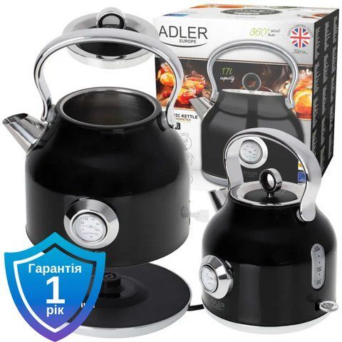 Чайник електричний Adler AD 1346 чорний 1.7 л 5903887808644 фото