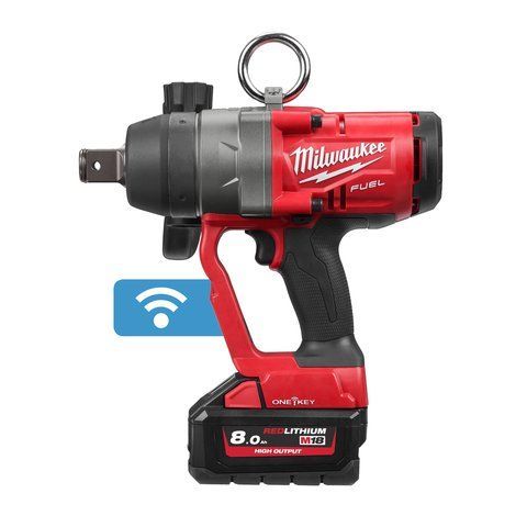 Гайковерт високомоментний 1" (2400 Нм) M18 FUEL з фіксацією кільцем ONE-KEY Milwaukee: з АКБ 18V 2шт-8 Ah+ЗП, 2500уд/хв, 1670об/хв 4933459733 VSE фото
