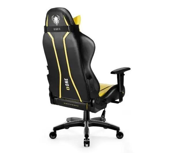 Геймерское кресло Diablo Chairs X-One 2.0 Normal Size желтое эко-кожа 0369 фото