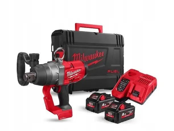Гайковерт високомоментний 1" (2400 Нм) M18 FUEL з фіксацією кільцем ONE-KEY Milwaukee: з АКБ 18V 2шт-8 Ah+ЗП, 2500уд/хв, 1670об/хв 4933459733 VSE фото