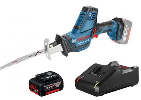 Аккумуляторная сабельная пила Bosch GSA 18V-LI C (0615990M3Y) + Акб 4А/ч 18В + зарядное, 3050 ход/мин. VSE 0615990M3Y VSE фото
