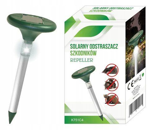 Відлякувач кротів вібраційно-звуковий на сонячній батареї AGTZ-08 LED 333 181 фото