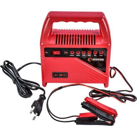 Автомобильное зарядное устройство для аккумулятора INTERTOOL AT-3012 : 6/12 V, 60 Ah VSE AT-3012 VSE фото