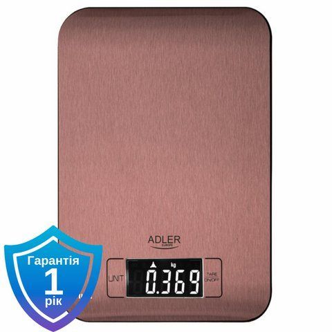 Ваги кухонні Adler AD 3183 copper, 5kg 5905575906182 фото