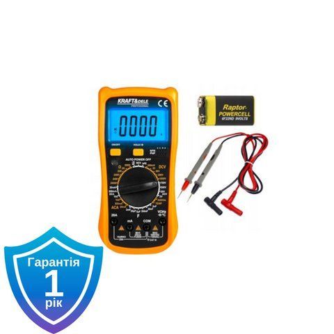 Универсальный цифровой мультиметр KRAFT&DELE KD11297 с LCD экраном 1322 фото