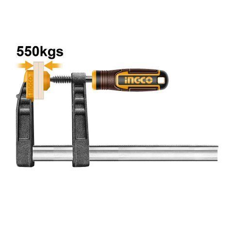 Струбцина столярна тип F 140х1200 мм INGCO INDUSTRIAL 000245582 фото
