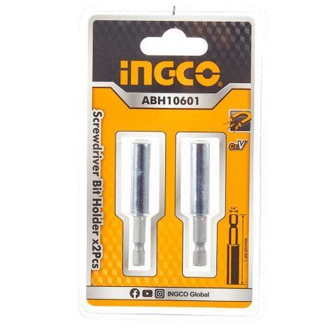 Тримач для біт магнітний 1/4"&times;60 мм, 2 шт. блістер INGCO 000143280 фото