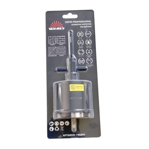 Комплект алмазної коронки для бетону Vitals Professional 68&times;110 мм М16 SDS-plus 000195697 фото
