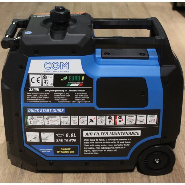 Генератор інверторний бензиновий CGM 3300iE : 2.8/3.0кВт, мідна обмотка (CGM 3300iE) 3300iE фото