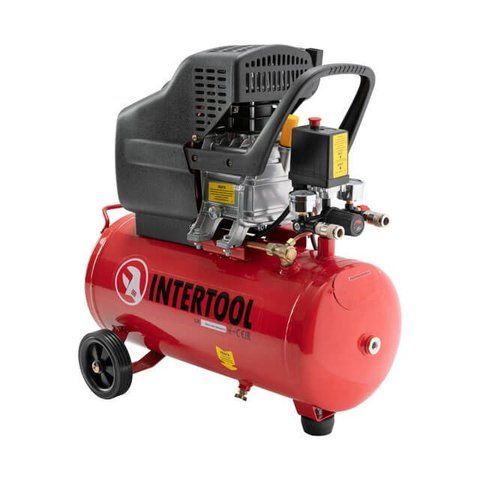 Масляный воздушный компрессор INTERTOOL PT-0009 : 1.5 кВт, 206 л/мин, 24 л VSE PT-0009 VSE фото