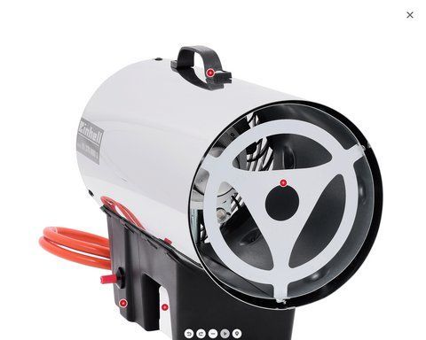 Обігрівач акумуляторний газовий (теплова гармата) Einhell GE-HG 18/370 Niro Li - Solo: 37 кВт 2330805 фото