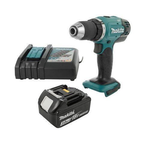 Профессиональная аккумуляторная дрель-шуруповерт Makita DDF453RFX7: с АКБ 18V 3Ah, 42 Нм (DDF453RFX7) DDF453RFX7 фото