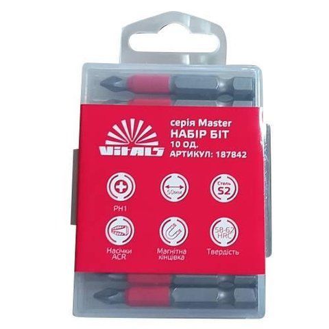 Біти S2 PH1х50 мм, 10 од. Vitals Master 000187842 фото