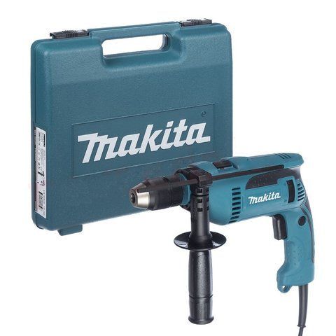 Професійна дриль електрична ударна (електродриль) MAKITA HP1641K : 680 Вт, 1.5-13мм сверло, 2 кг HP1641K VSE фото