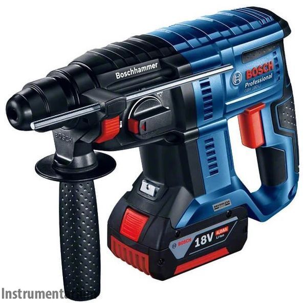 Акумуляторний бочковий перфоратор Bosch Professional GBH 180-Li з АКБ 18V 4.0 Ah + набір свердел 0615990M9C фото