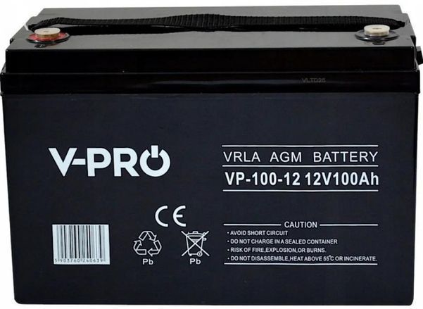 Аккумуляторная батарея VRLA AGM Volt Polska VPRO 12 В 100 А/ч Akumulator-16 фото