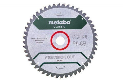 Диск пильний 254 х 30 (48Т) Metabo Precision cut Classic (628061000) 628061000 VSE фото