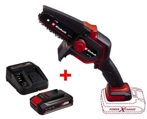 Акумуляторна ланцюгова обрізна пила Einhell GE-PS 18/15 Li BL &mdash; Solo з акумулятором 18V 2,5 Ah і зарядним 4600040, 4512097 фото