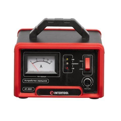 Зарядное устройство для аккумуляторов INTERTOOL AT-3031 12/24 V 0-10 А 6-150 Ач с микропроцессором AT-3031 фото