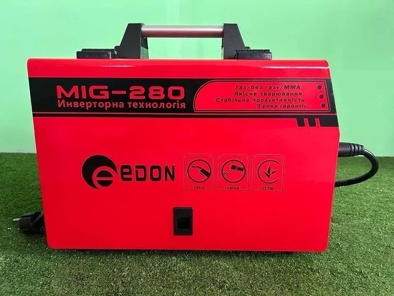 Сварочный полуавтомат Edon MIG-280V (2 в 1 MIG + MMA) 7.2 кВт 280 А еврорукав + маска хамелеон в подарок! VSE MIG-280V VSE фото