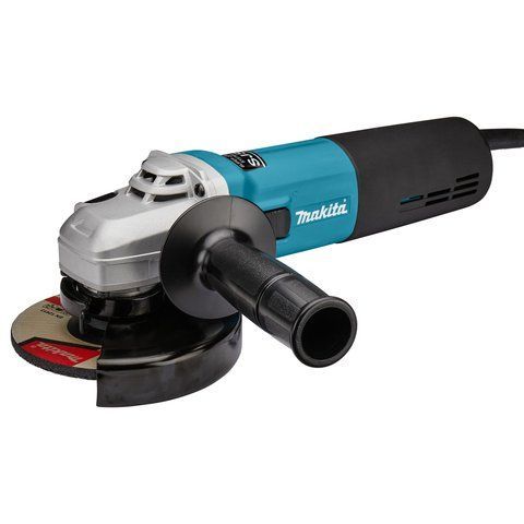 Професійна кутова шліфувальна машина Makita 9565 CVR: 1400 Вт, &Oslash; диска 125х22,23 мм, 12000 об/хв, вага 2.4 кг 9565CVR VSE фото