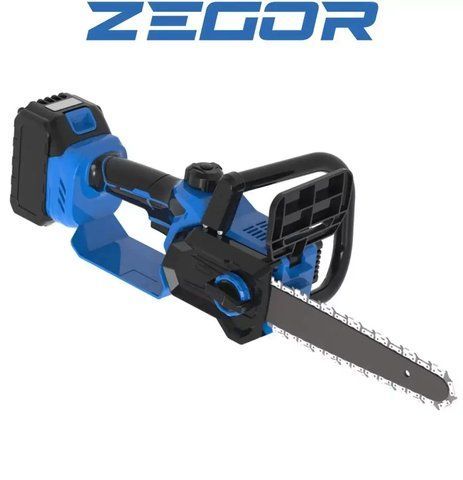 Акумуляторна ланцюгова пила ZEGOR CSMN-21BL-12 : шина 305 мм (акум 1шт-21V 3.0Ah і зарядка) CSMN-21BL-12 фото