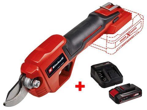 Секатор акумуляторний Einhell GE-LS 18 Li-Solo (2.5Ah + зарядка) : 18B, 28мм товщини, 0.9 кг (3408300) 3408300, 4512097 VSE фото