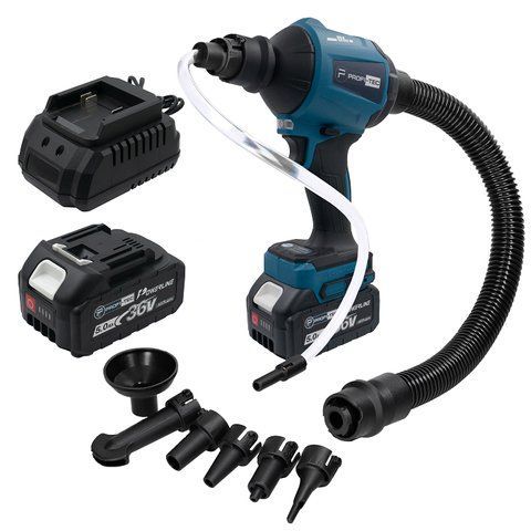 Акумуляторний повітряний насос-повітродувка PROFI-TEC AS001BL POWERLine з АКБ 2 шт.-20 V 5.0 Аh 200 м/с 005337 фото
