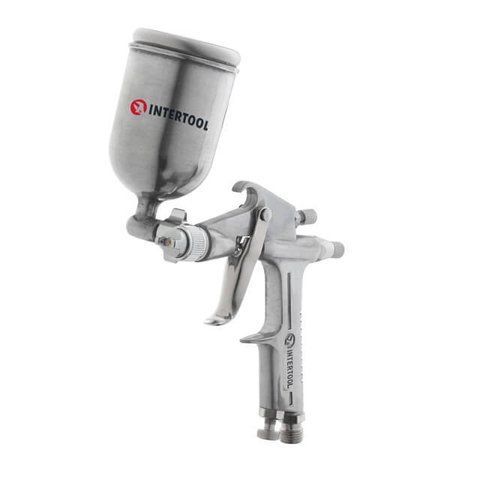 Краскопульт пневматический HP MINI INTERTOOL PT-0301 : 130 л/мин, диаметр форсунки 0.5мм, 200 мл бачок VSE PT-0301 VSE фото