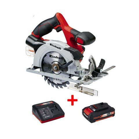 Набір Пила циркулярна Einhell TE-CS 18 Li-Solo + зарядний пристрій і акумулятор 18V 2,5 Ah 1312 VSE фото
