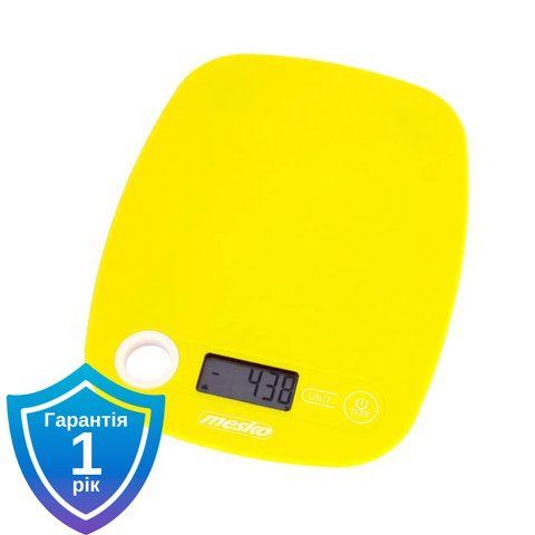 Весы кухонные Mesko MS 3159 желтые электронные 5902934830393 фото