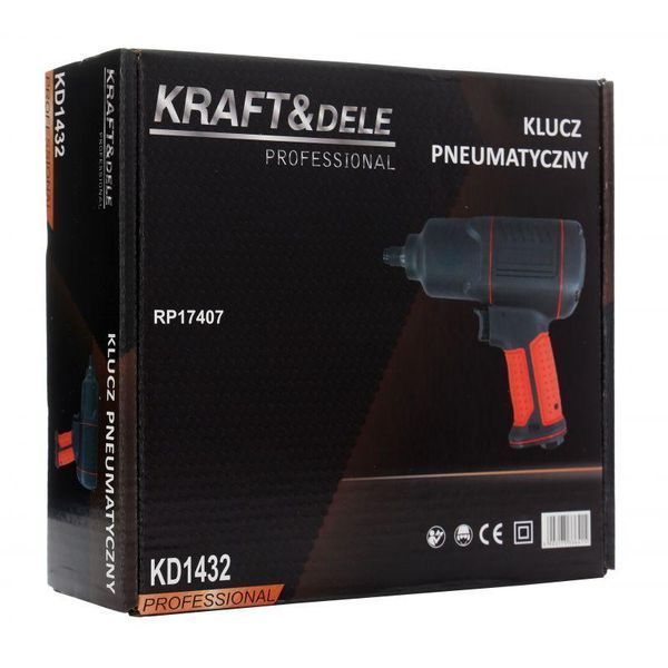 Пневматичний ударний гайковерт 1/2" 1200Nm Kraft&Dele KD1432 KD1432 фото