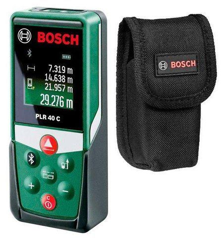 Профессиональный лазерный дальномер (дальномер) Bosch PLR 40 C : 40м электронная лазерная рулетка VSE 0603672320 VSE фото