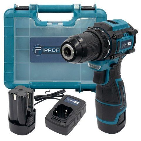 Мощный аккумуляторный шуруповерт PROFI-TEC PCD35168BL: с АКБ 2шт-16.8V 2.0 Ah, 35 Нм, набор головок 006293 фото