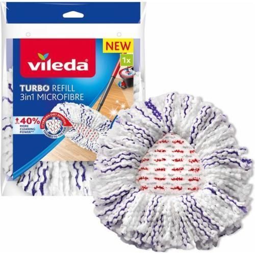 Змінна насадка для швабри Vileda Turbo 3 in 1 Microfibre 167749 4023103227439 фото