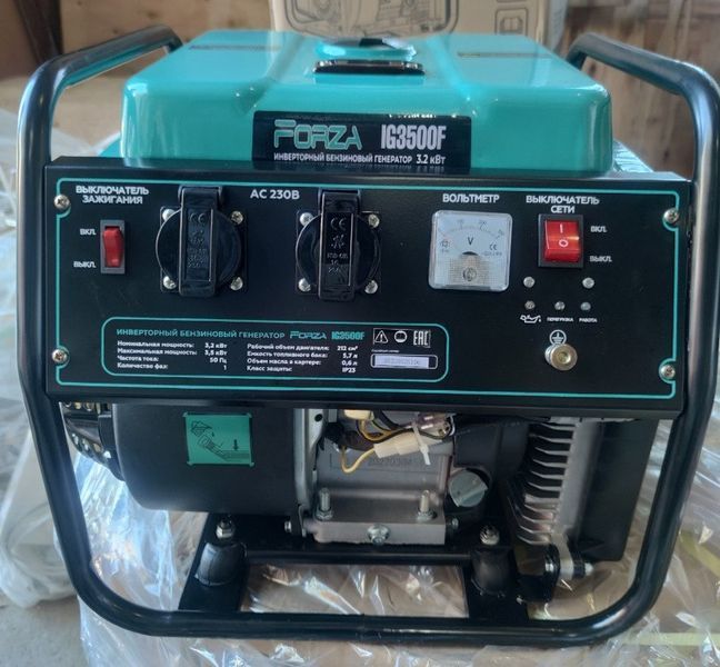 Генератор инверторный бензиновый FORZA IG3500F 3.2/3.5 кВт с ручным запуском DD0004094 фото