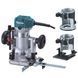 Електричний ручний столярний фрезер по дереву MAKITA RT0700CX2J : 710 Вт, 6-8 цанга, 30000 об/хв електрофрезер, 3 бази RT0700CX2J VSE фото 1