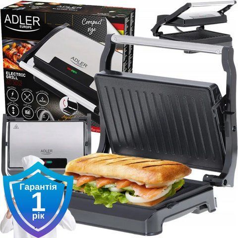 Гриль контактний Adler AD 3052 5903887801959 фото