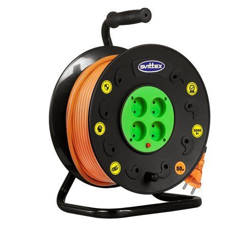Качественный удлинитель на катушке для сада с термозащитой SVITTEX SV-021 50м 2х2,5мм VSE SV-021 VSE фото