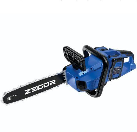 Акумуляторна ланцюгова пила ZEGOR CSAX-21BL-16 : шина 40 cм (акум 2шт-21V 4.0Ah і ЗП) CSAX-21BL-16 фото