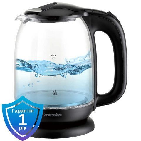 Чайник електричний Mesko MS 1302 black 1.7 л 5903887808521 фото