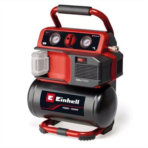 Аккумуляторный переносной безмасляный компрессор Einhell TE-AC 18/75 Li OF - Solo без АКБ ресивер 5 л 8 бар 4020410 фото